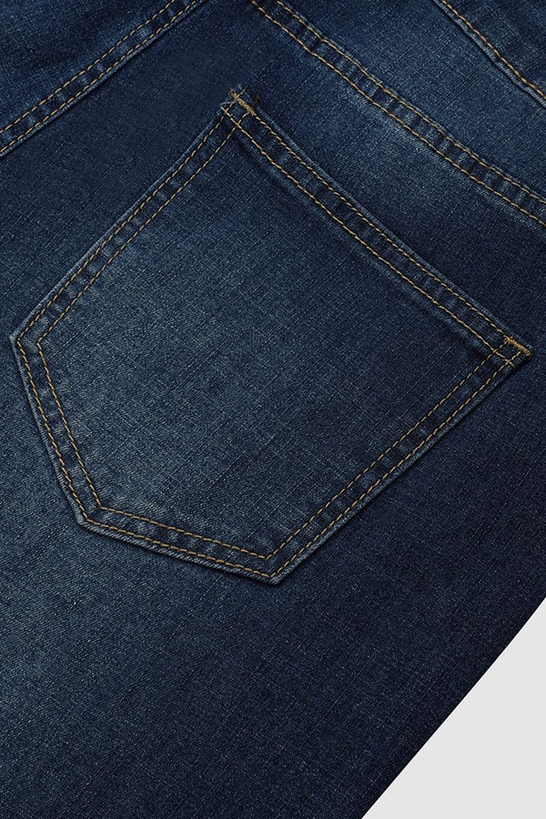 Denim Casual Loose Plain Jeans