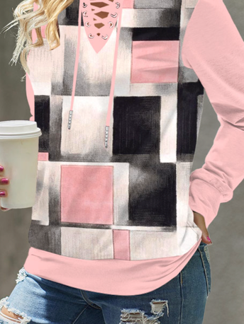 Casual Crew Neck Plain Sweatshirt