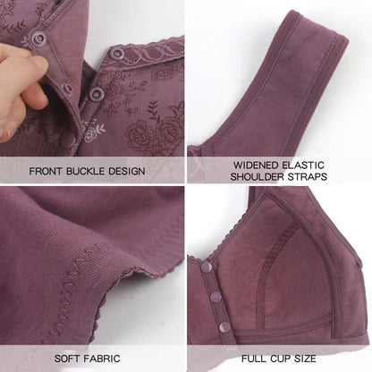 🔥Buy 1 Get 3(3packs)🔥 Mama Cotton Front Closure Bra-FREE SHIPPING