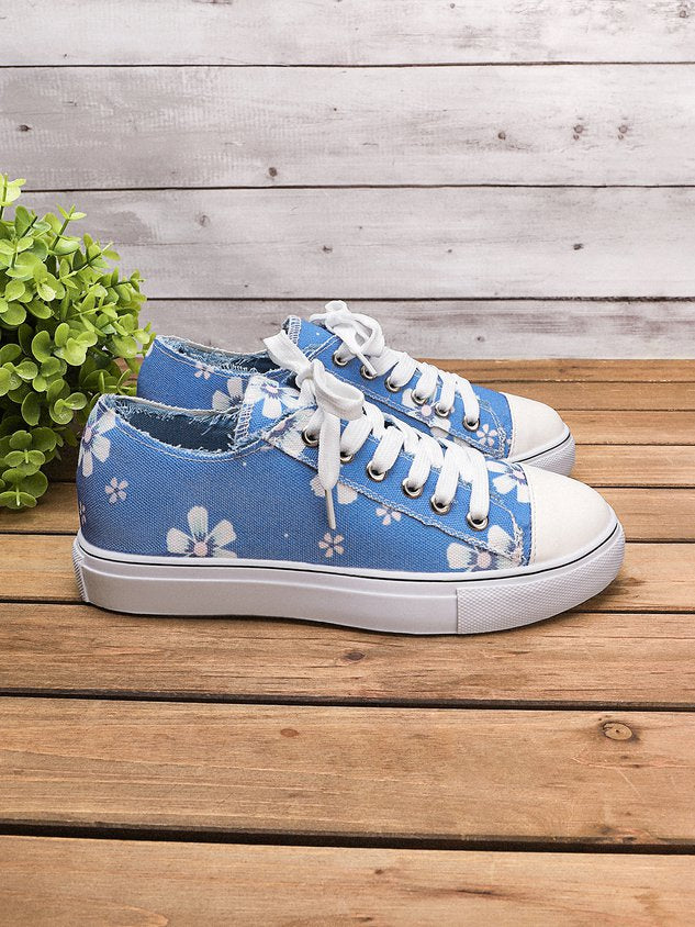 All Season Canvas Sneaker Heel Casual Flats