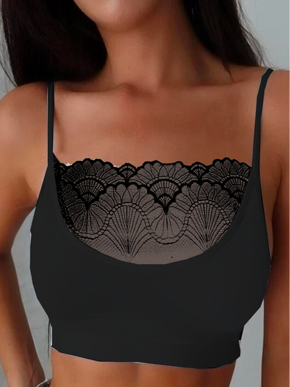 Plain Lace Casual Bra & Bralette