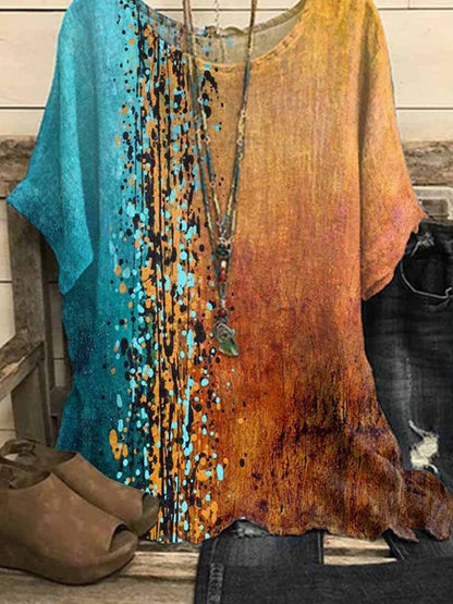 Women's Art Printed Casual Top