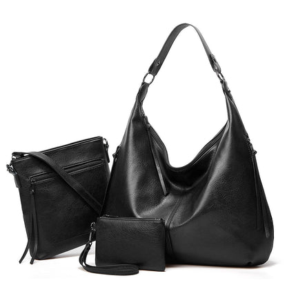 2023 New Women's Three-in-one Leather Bag