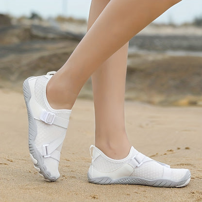 Women's Slip On Water Shoes, Buckle Decor Lightweight Creek Shoes, Outdoor Fashion Sports Shoes For Swimming Fishing Diving