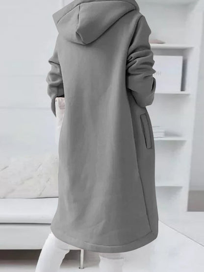 Women's Mid-Length Fleece Zip Hoodie