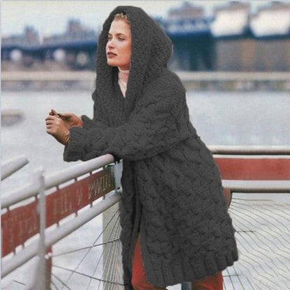 （Warehouse Clearance）Winter keep warm plain sweater cardigan