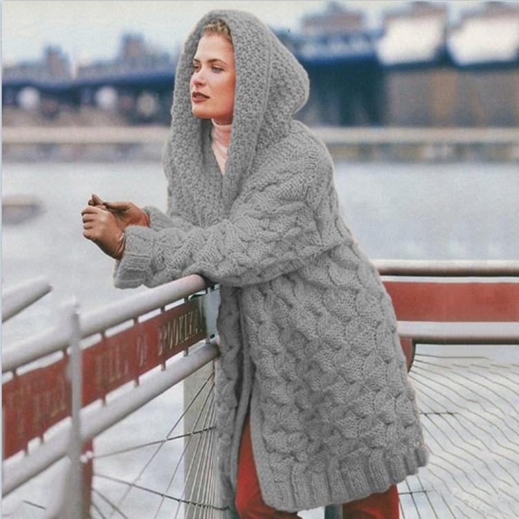 （Warehouse Clearance）Winter keep warm plain sweater cardigan