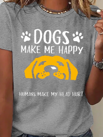Loose Casual Text Letters Jersey T-Shirt