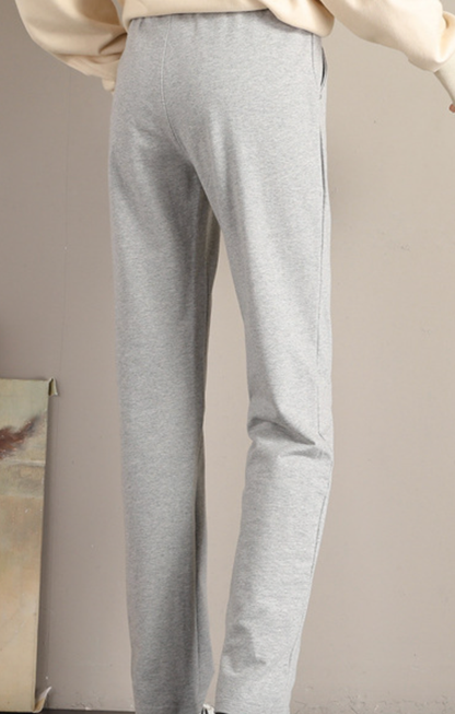 Casual Plain Pockets Lace-Up Sweatpants & Joggers