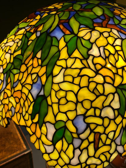 Stained Glass Table Lamp, Laburnum  Stained Glass Shade, Lamp, Lampshade, Lamp Desk, Table Lamp, Bedside Lamp, Stained Glass