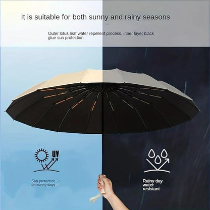 Automatic Folding Large High-quality Umbrella Rainproof And Windproof Strong Umbrella Family Entertainment Outdoor Rainproof And Sunscreen Dual-use Parasol