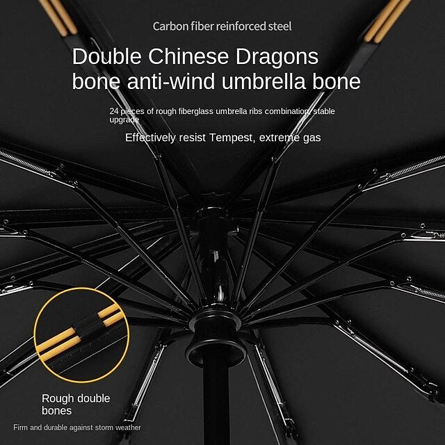 Automatic Folding Large High-quality Umbrella Rainproof And Windproof Strong Umbrella Family Entertainment Outdoor Rainproof And Sunscreen Dual-use Parasol
