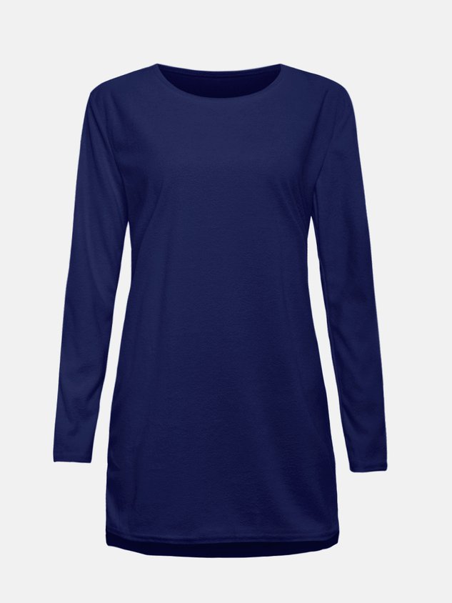 Women Fluffy Zipper Long Sleeve Casual Plus Size Sweater Dress
