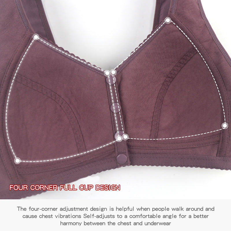 🔥Buy 1 Get 3(3packs)🔥 Mama Cotton Front Closure Bra-FREE SHIPPING