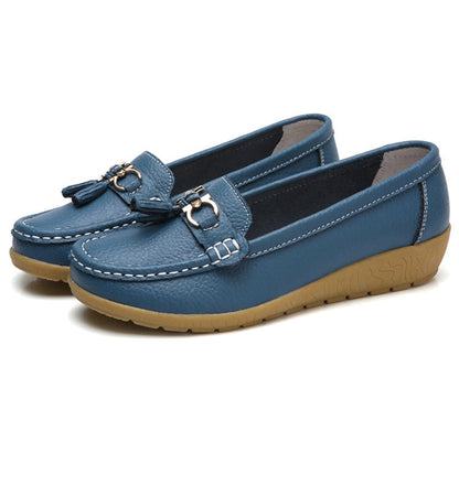 Women Flats Ballet Leather Breathable  Casual  Shoes