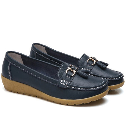 Women Flats Ballet Leather Breathable  Casual  Shoes