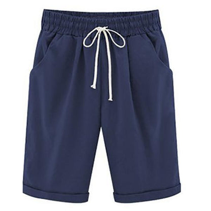 PLUS SIZE POCKETS CASUAL SHORTS