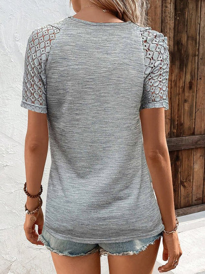 V Neck Casual Regular Fit Plain T-Shirt