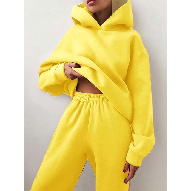 Women's Tracksuit Sweatsuit 2 Piece Street Winter Long Sleeve Fleece Thermal