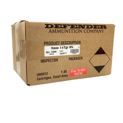 Munitions d'entraînement/de cible de 9 mm