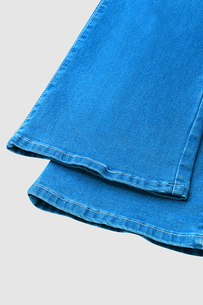 Zip Fly Mid Waist Bootcut Jeans