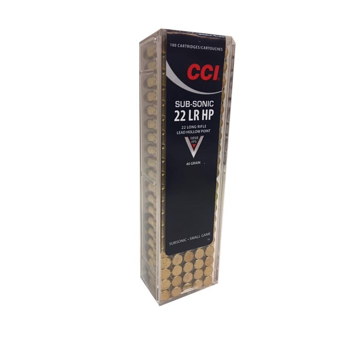 CCI .22 LR Subsonique HP, paquet de 100