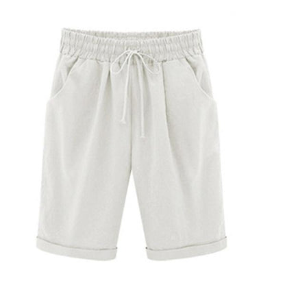 PLUS SIZE POCKETS CASUAL SHORTS