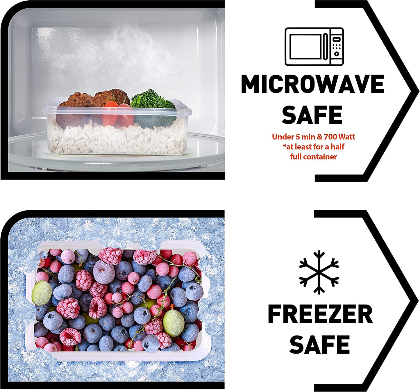 50-piece BPA-Free Food storage Containers Set with Lids