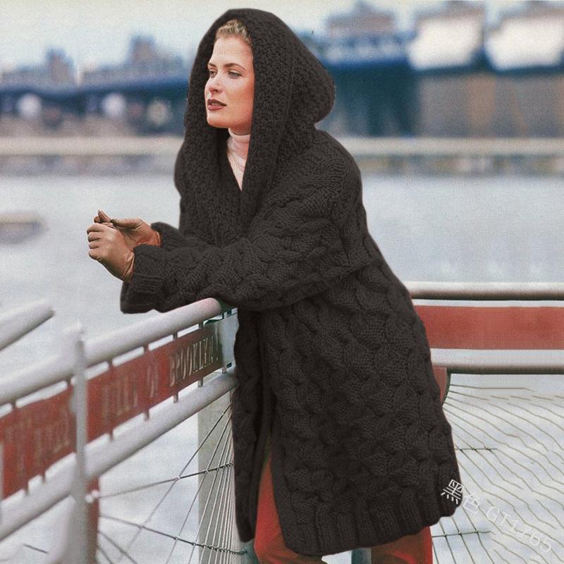（Warehouse Clearance）Winter keep warm plain sweater cardigan