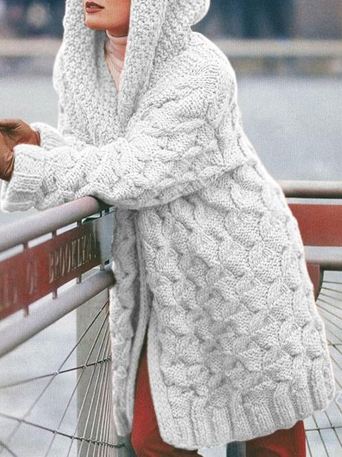 （Warehouse Clearance）Winter keep warm plain sweater cardigan