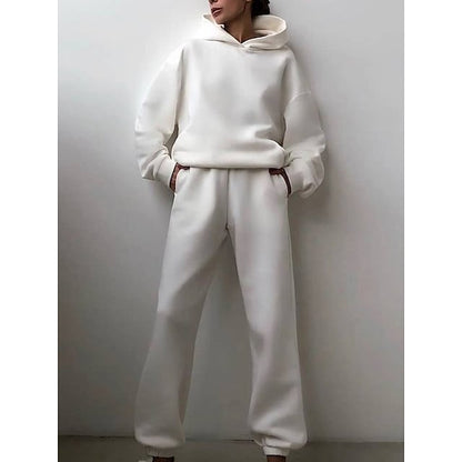 Women's Tracksuit Sweatsuit 2 Piece Street Winter Long Sleeve Fleece Thermal