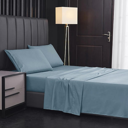 Home Textile 85g Brushed Bed Sheet Fitted Sheet Clip Four-piece Set Bed Sheet Pillowcase