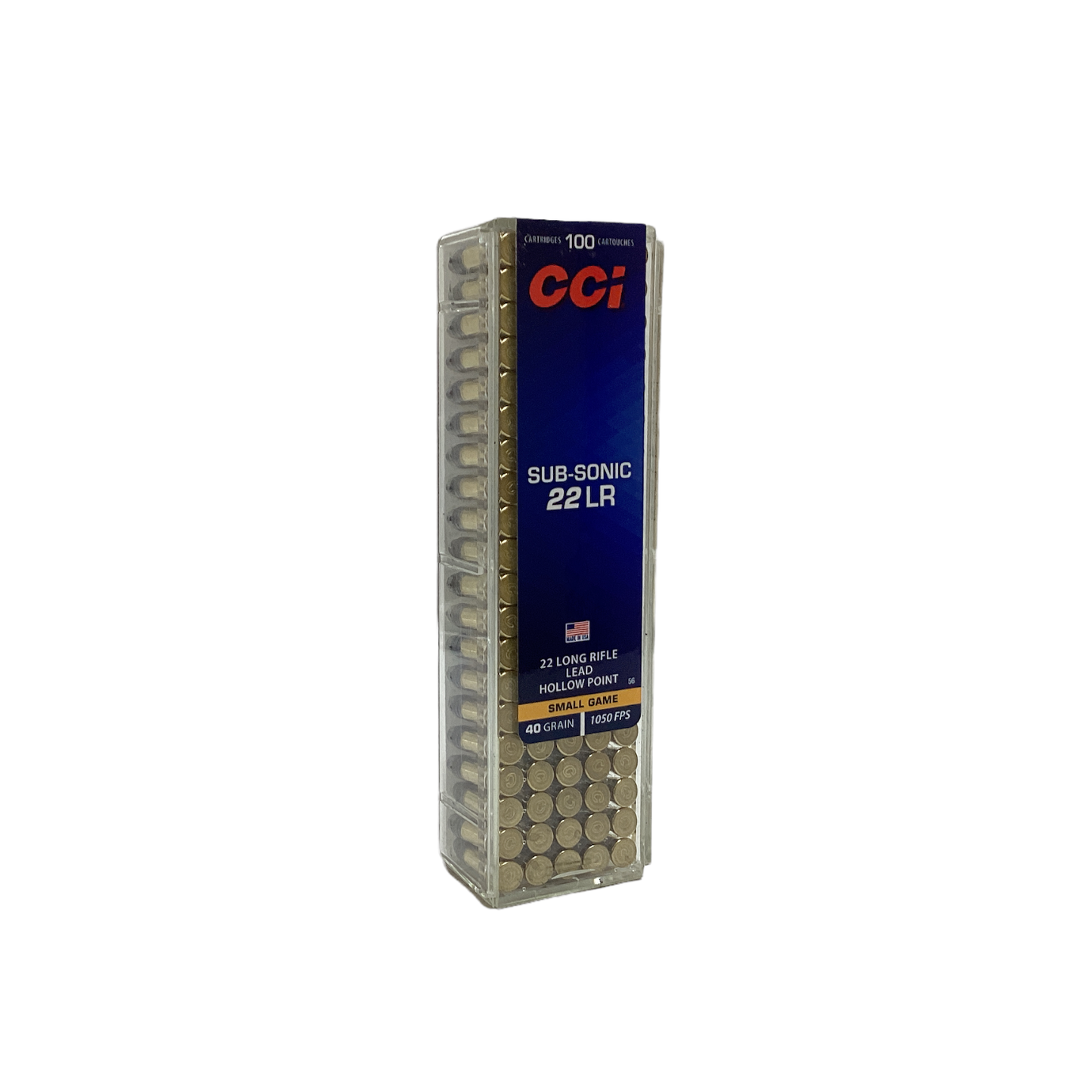 CCI .22 LR Subsonique HP, paquet de 100