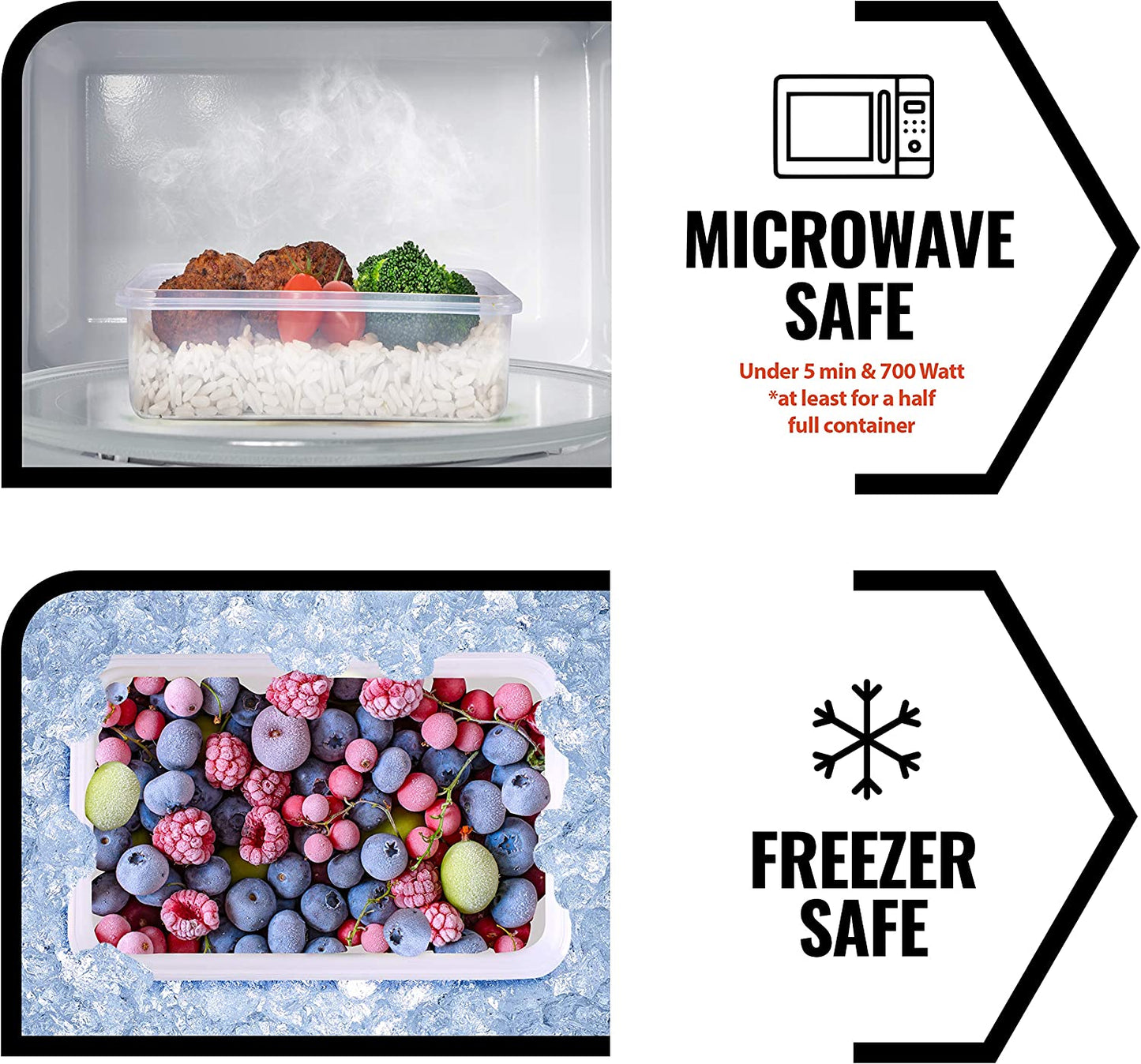 50-piece BPA-Free Food storage Containers Set with Lids