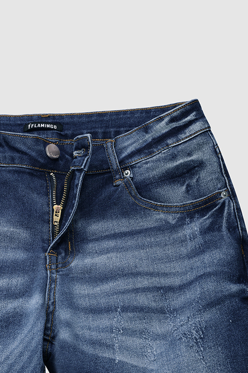 Distressed Low Rise Skinny Jeans
