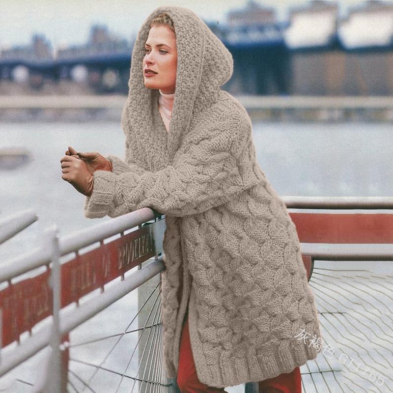 （Warehouse Clearance）Winter keep warm plain sweater cardigan