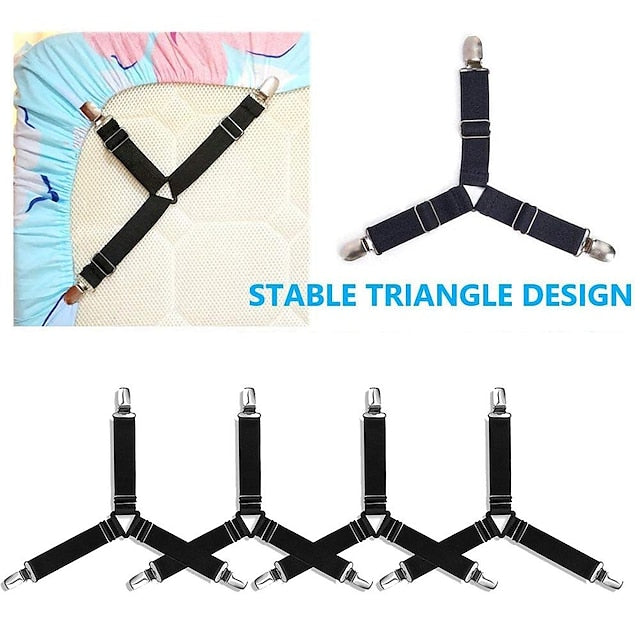 Home Textile 85g Brushed Bed Sheet Fitted Sheet Clip Four-piece Set Bed Sheet Pillowcase