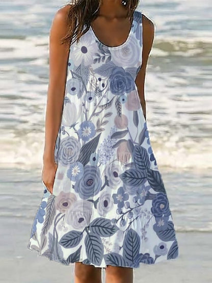 Women's White Dress Sundress Midi Dress Black And White Light Pink Green Sleeveless Pure Color Ruched Spring Summer Crew Neck Basic Boom Sale Dress S M L XL XXL 3XL 4XL 5XL