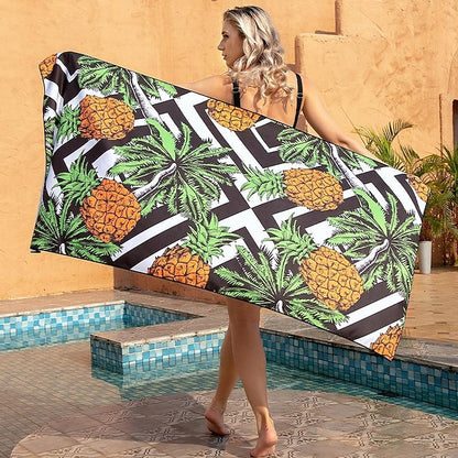 Microfiber Sand Free Beach Towel Quick Dry Super Absorbent Large Towels Blanket for Travel Pool Swimming Bath Camping Yoga Girls Women Men Adults