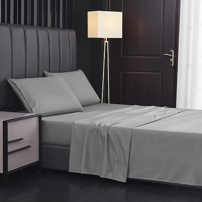 Home Textile 85g Brushed Bed Sheet Fitted Sheet Clip Four-piece Set Bed Sheet Pillowcase