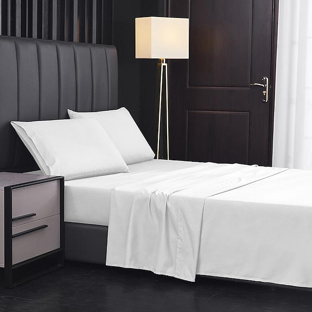 Home Textile 85g Brushed Bed Sheet Fitted Sheet Clip Four-piece Set Bed Sheet Pillowcase