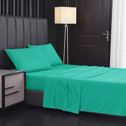 Home Textile 85g Brushed Bed Sheet Fitted Sheet Clip Four-piece Set Bed Sheet Pillowcase